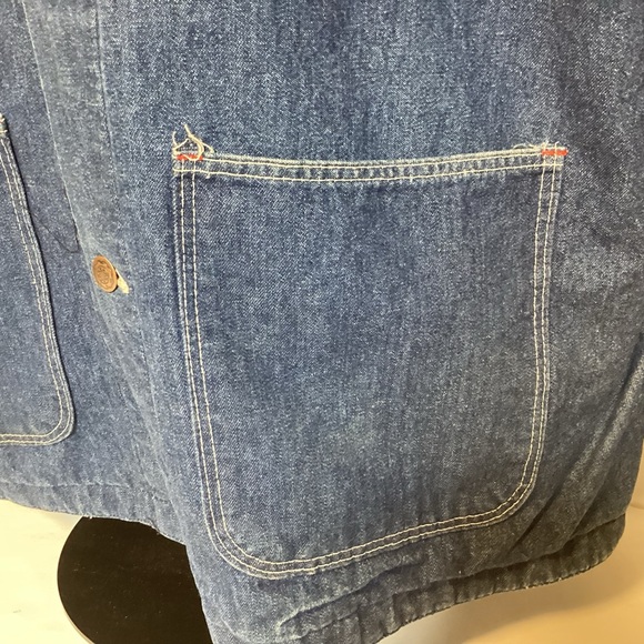 Big Ben Vintage Blanket lined Denim barn chore Utility Jacket mens 48 Long - Picture 8 of 15